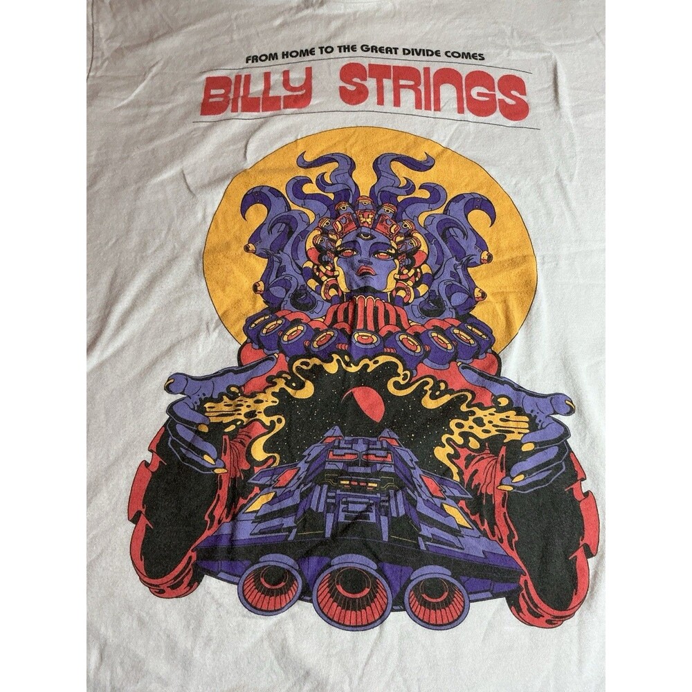 Billy Strings Space Goddess 2022 Tour Shirt Size Large Tultex Tag Dave Arcade